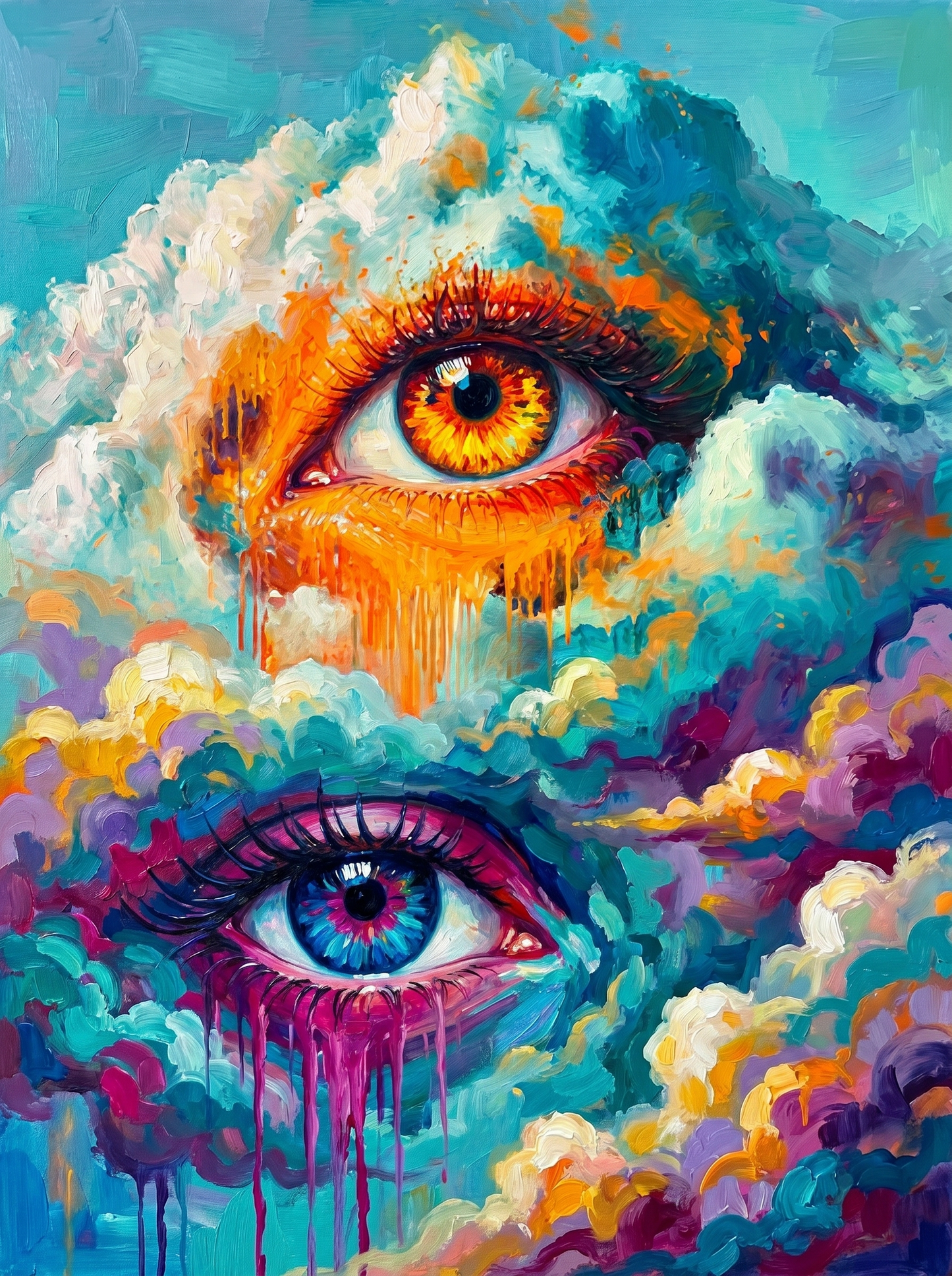 Twin Eyes Cloud Illusion (Diamond Painting) Diamond Painting kit