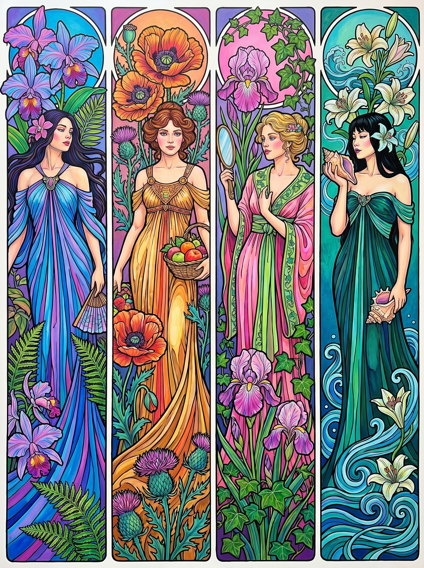 Seasons of Floral Goddesses (Diamond Painting) Diamond Painting kit