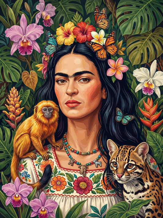 Jungle Spirit Frida Portrait (Diamond Painting)