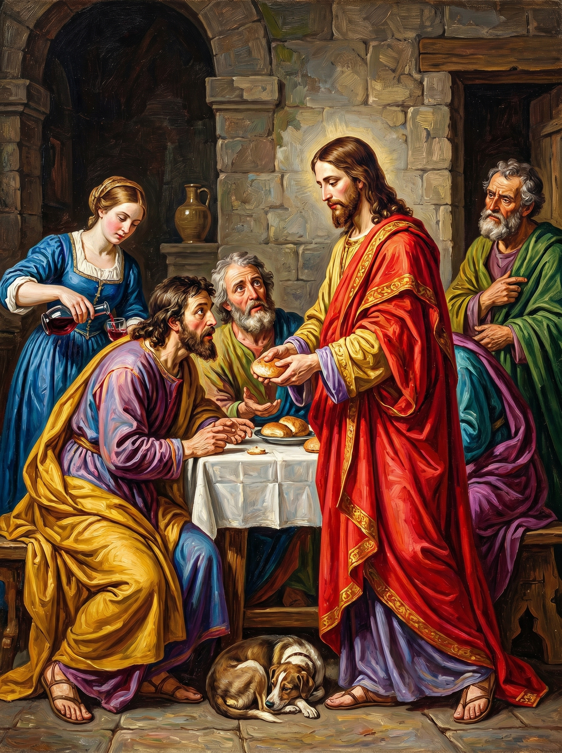 Bread and Light Gathering (Diamond Painting) Diamond Painting kit