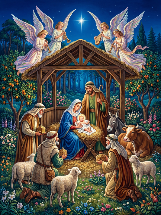 Holy Night Nativity Scene (Diamond Painting)