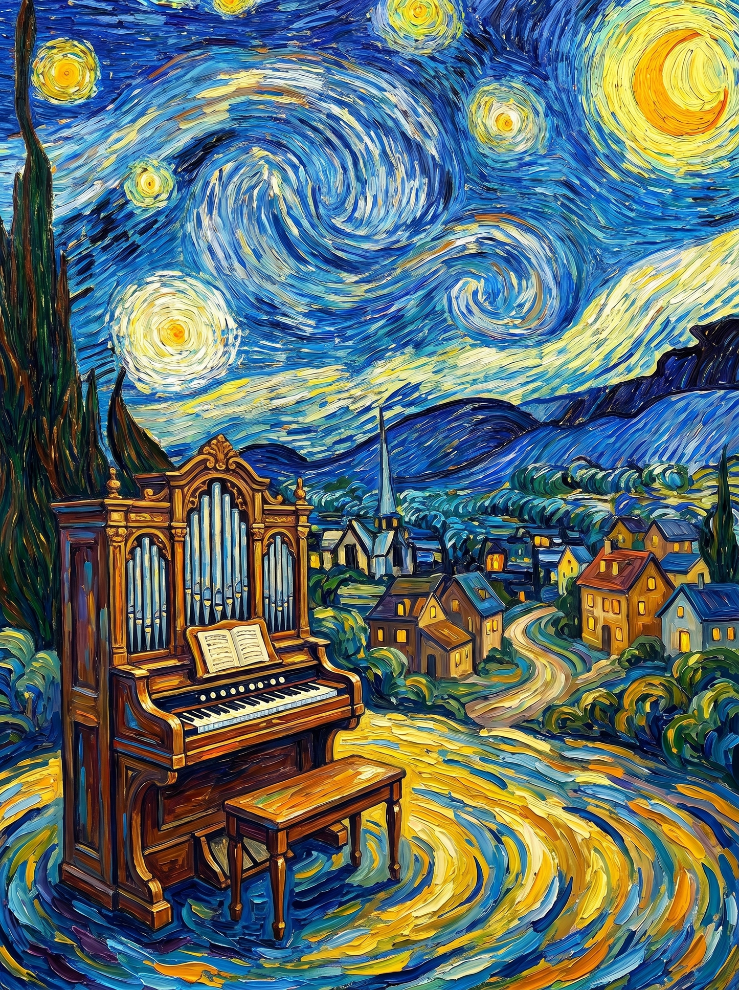 Starry Night Organ Dreamscape (Diamond Painting) Diamond Painting kit