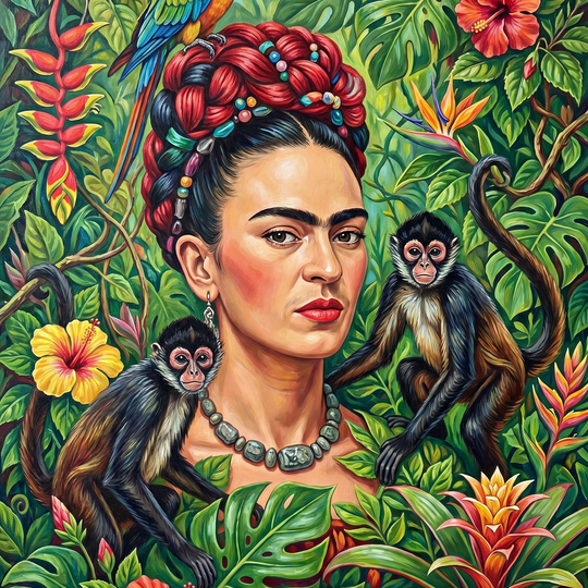 Tropical Frida Jungle Portrait