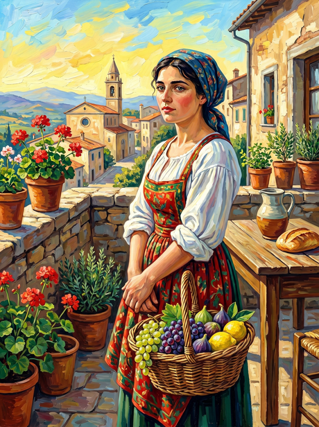 Colorful Coastal Fishing Village (Diamond Painting) Diamond Painting kit