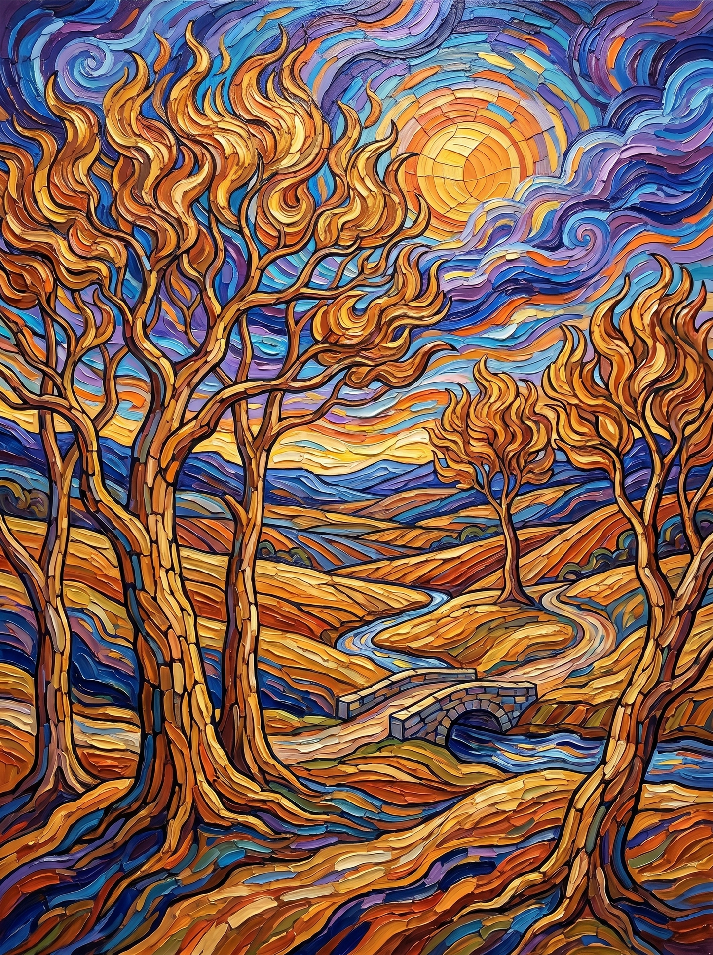 Golden Windfire Valley (Diamond Painting) Diamond Painting kit