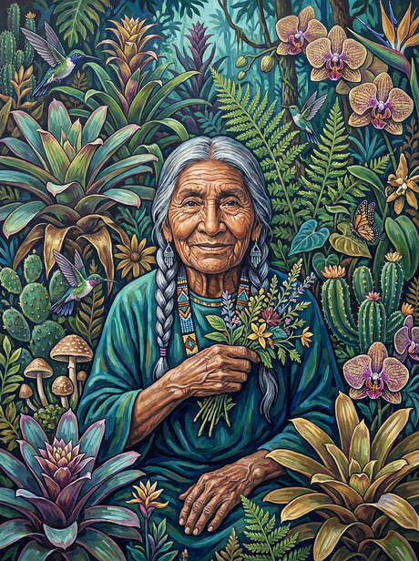 Forest Grandmother Spirit Portrait (Diamond Painting) Diamond Painting kit