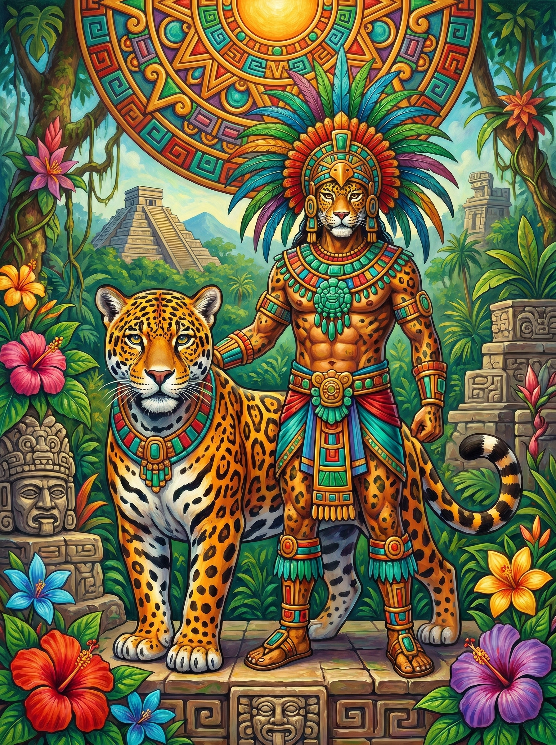Jaguar Guardian of the Temple (Diamond Painting) Diamond Painting kit