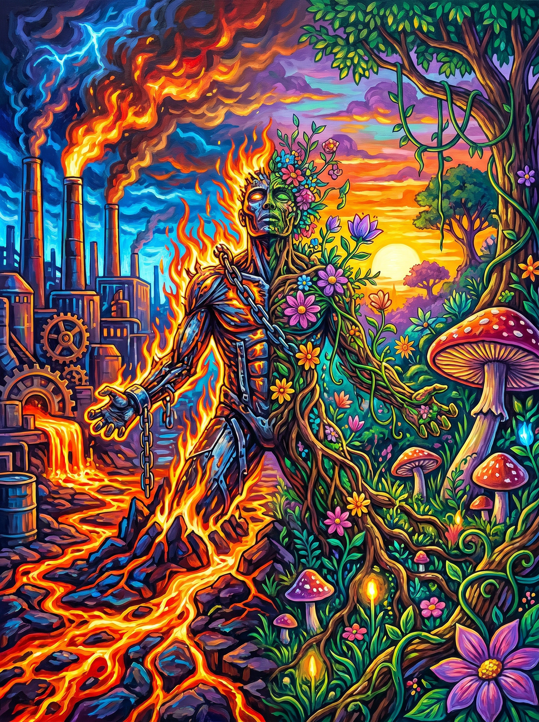 Industrial Inferno Nature Reborn (Diamond Painting) Diamond Painting kit