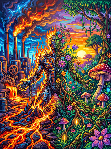 Industrial Inferno Nature Reborn (Diamond Painting) Diamond Painting kit