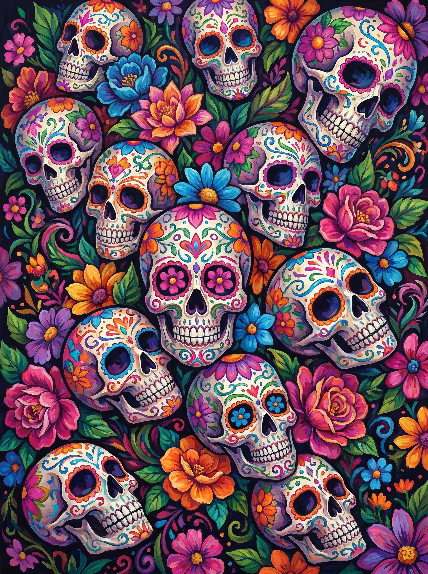 Floral Sugar Skull Garden (Diamond Painting) Diamond Painting kit