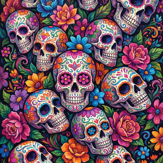 Floral Sugar Skull Garden