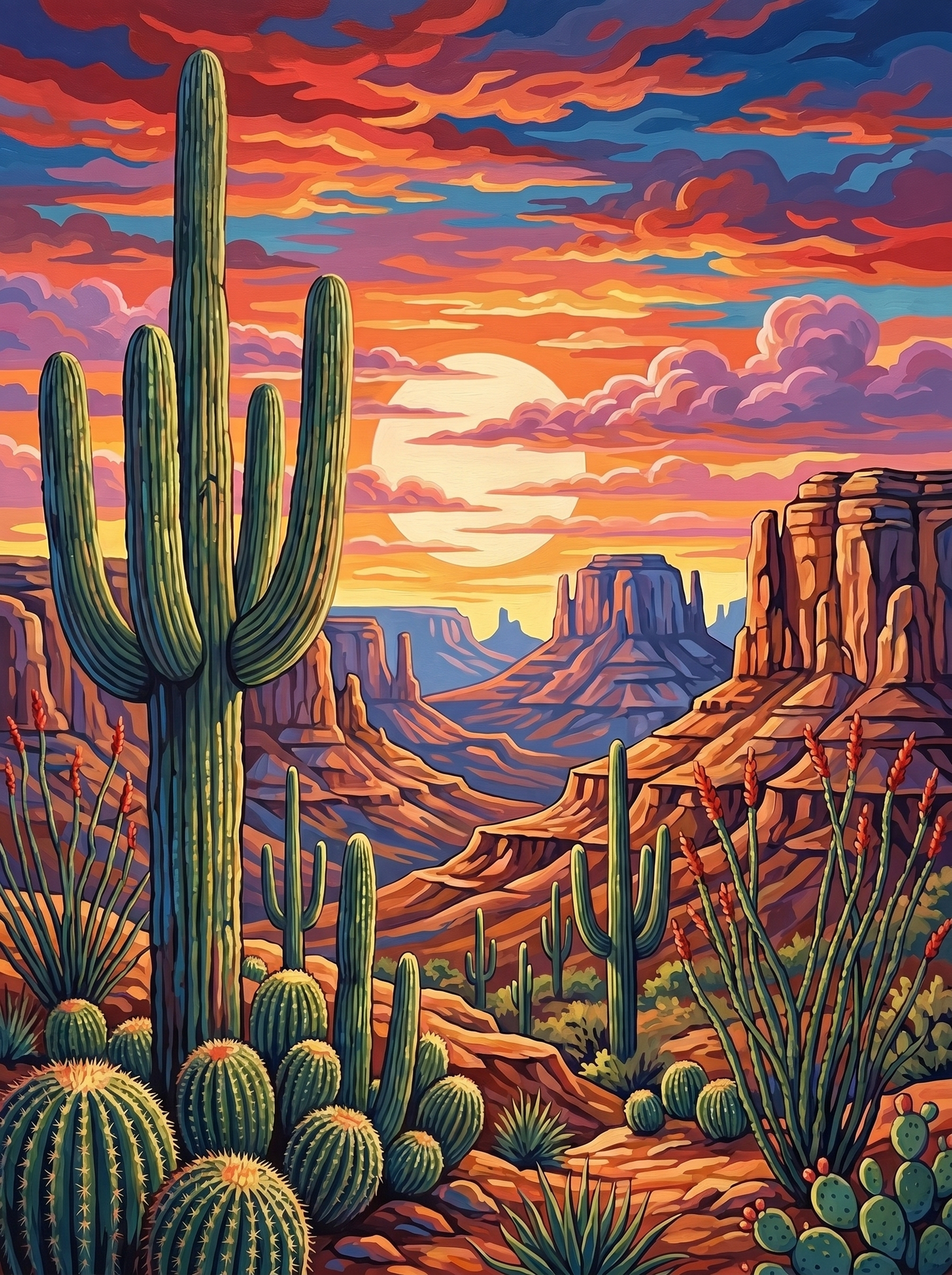 Canyon Sunset Escape People Paint by Numbers kit