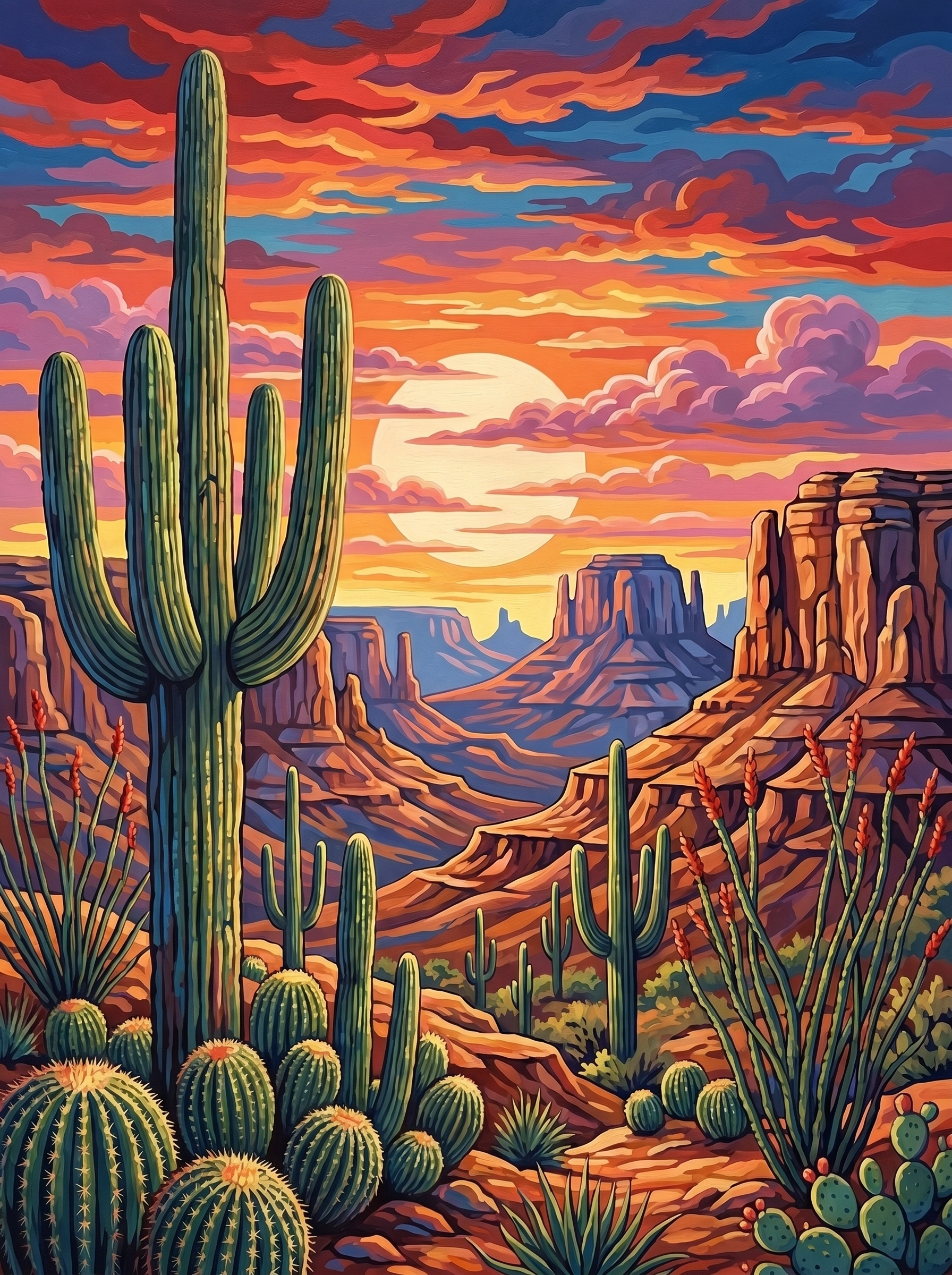 Canyon Sunset Escape People Paint by Numbers kit