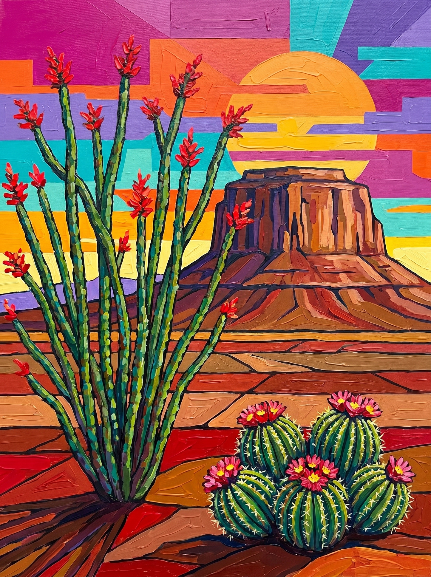 Desert Bloom Horizon People Paint by Numbers kit