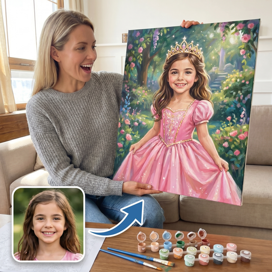 Custom AI Portrait Paint by Numbers Kit