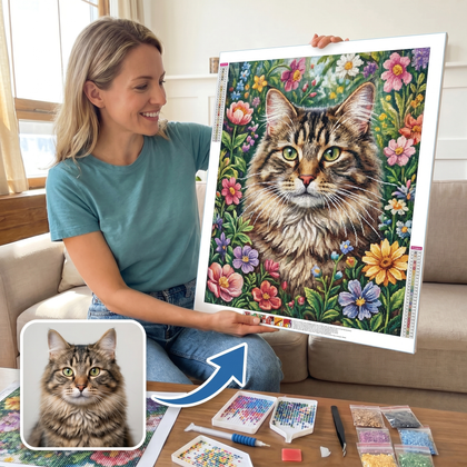 Custom AI Pet Portrait Diamond Painting Kit Diamond Painting kit