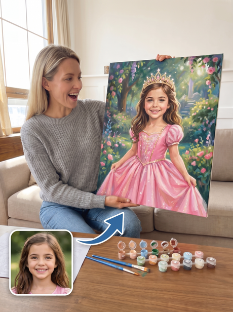 Custom AI Portrait Paint by Numbers Kit