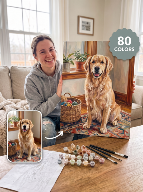 80 Color Pet Custom Paint by Numbers