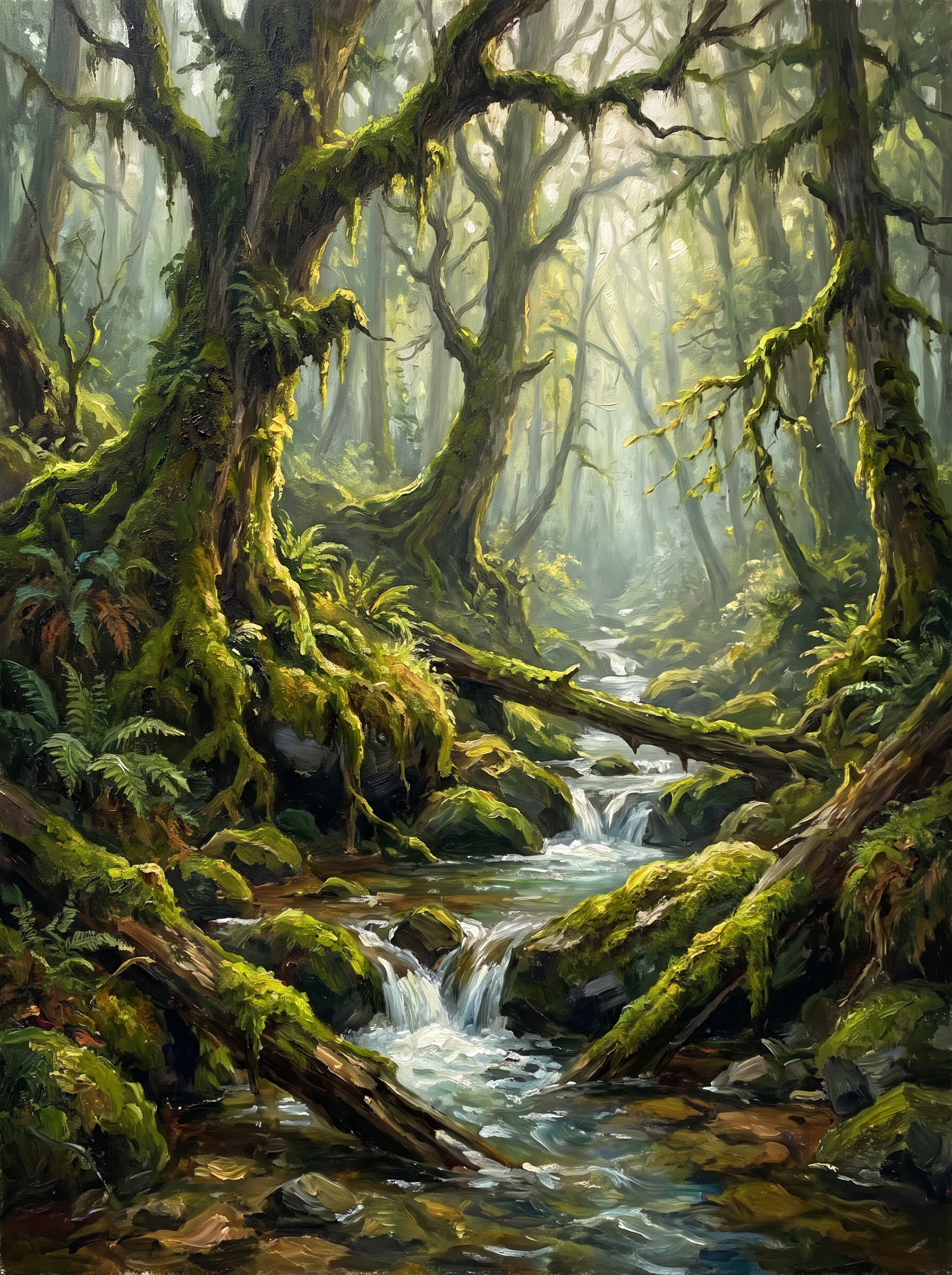 Mossy Old Growth Forest Stream