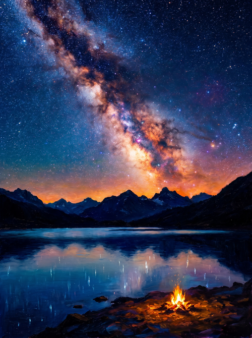 Milky Way Mountain Silhouette