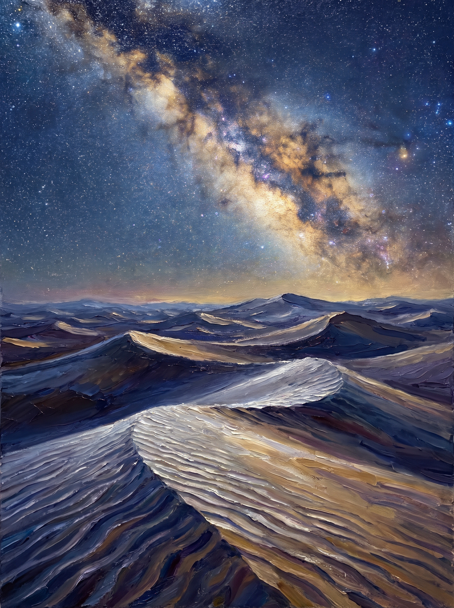 Starry Night Desert Dunes