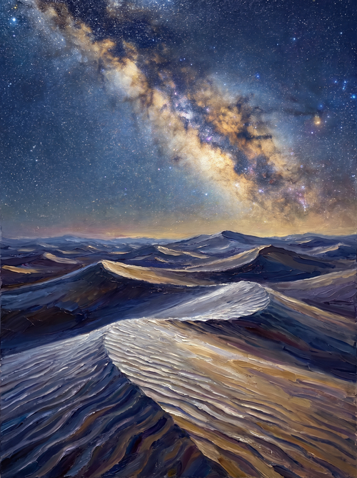 Starry Night Desert Dunes
