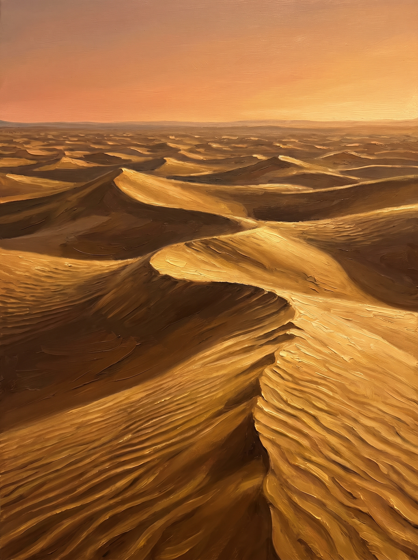 Sahara Dunes Sunrise Golden