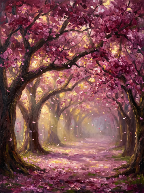 Cherry Blossom Tunnel Spring Path