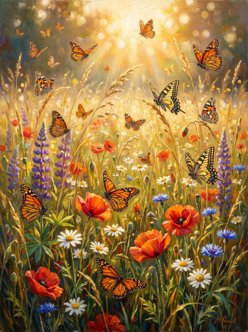 Butterfly Meadow Golden Afternoon