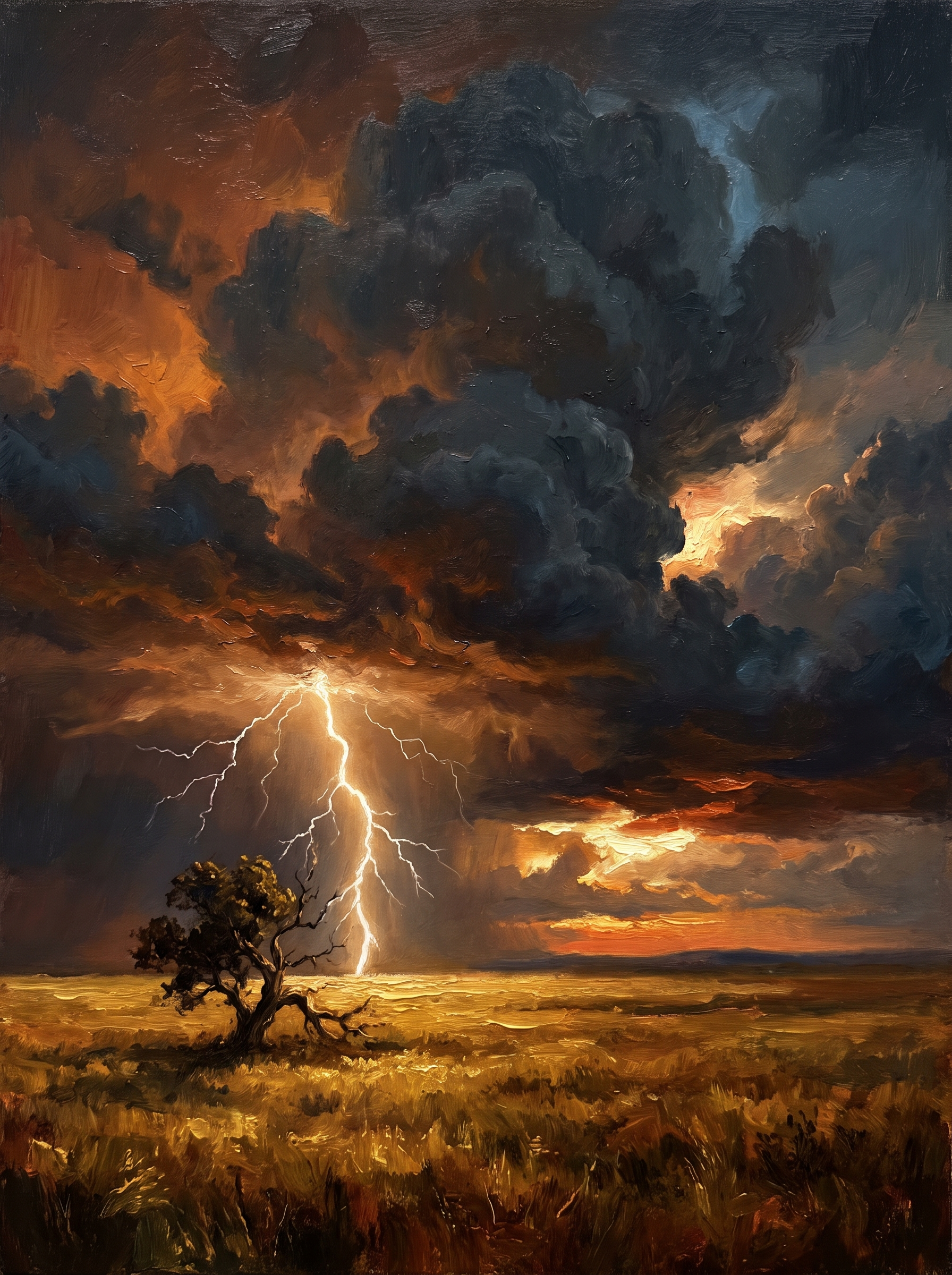 Thunderstorm Prairie Lightning