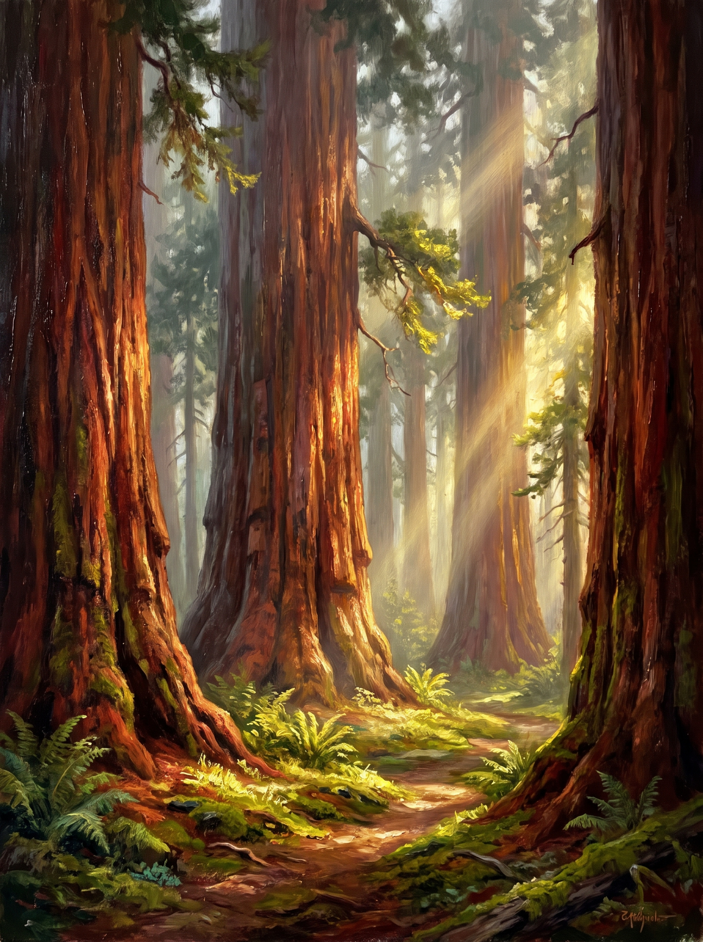 Giant Sequoia Grove Light Beams