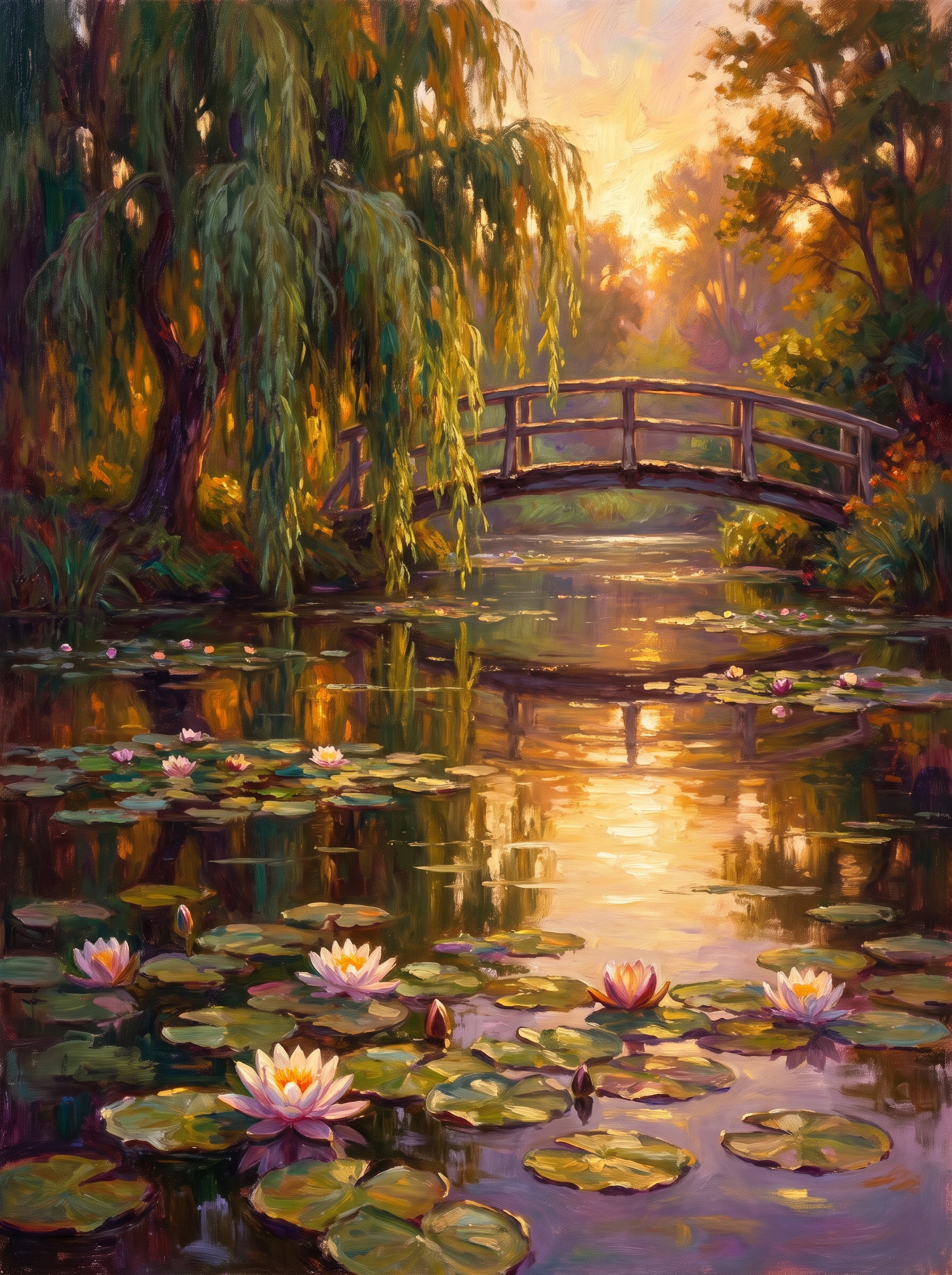 Lily Pond Willow Sunset