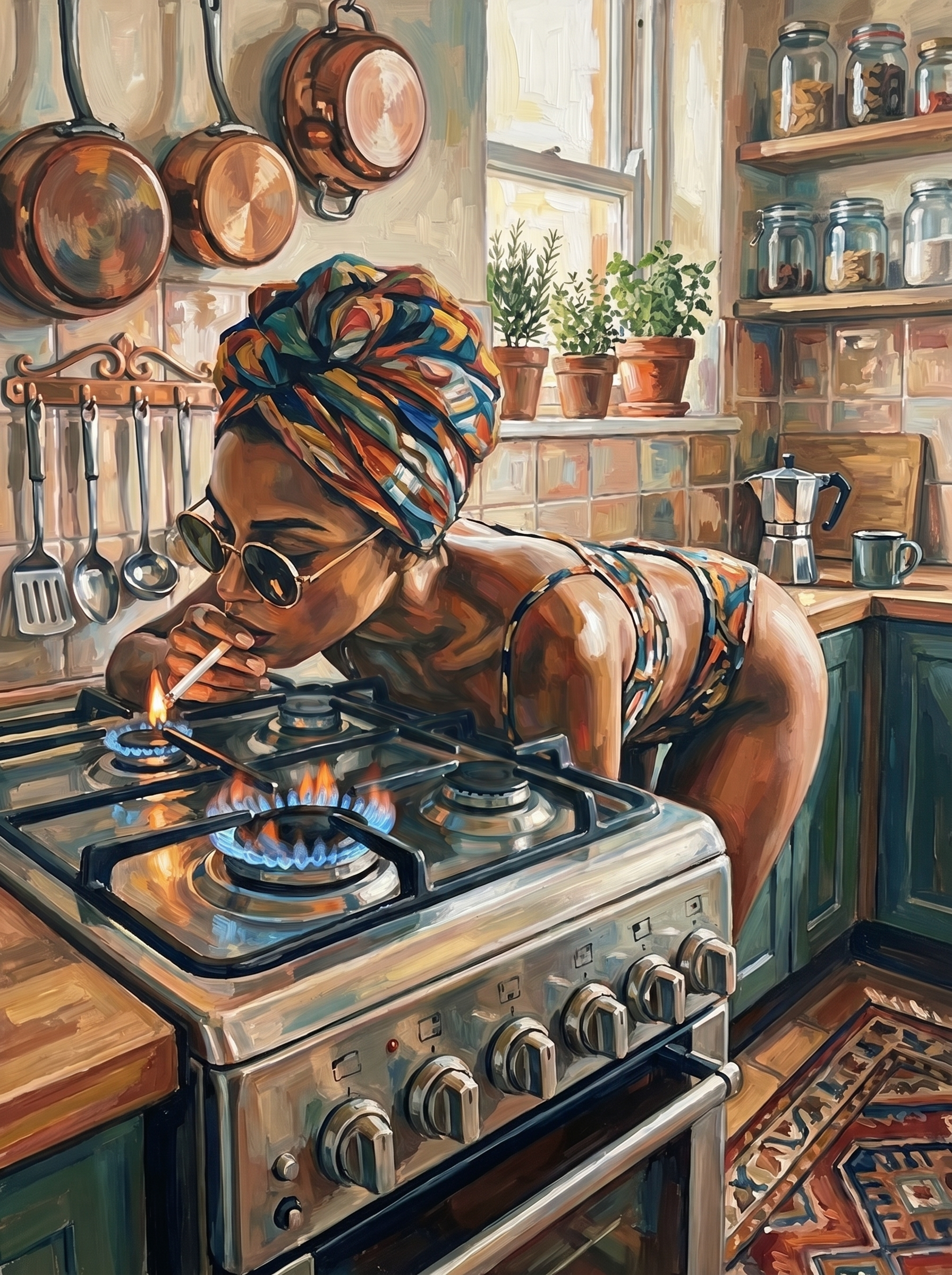 Kitchen Flame Rebel (Paint by Numbers)
