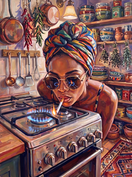 Kitchen Flame Rebel II (Diamond Painting)