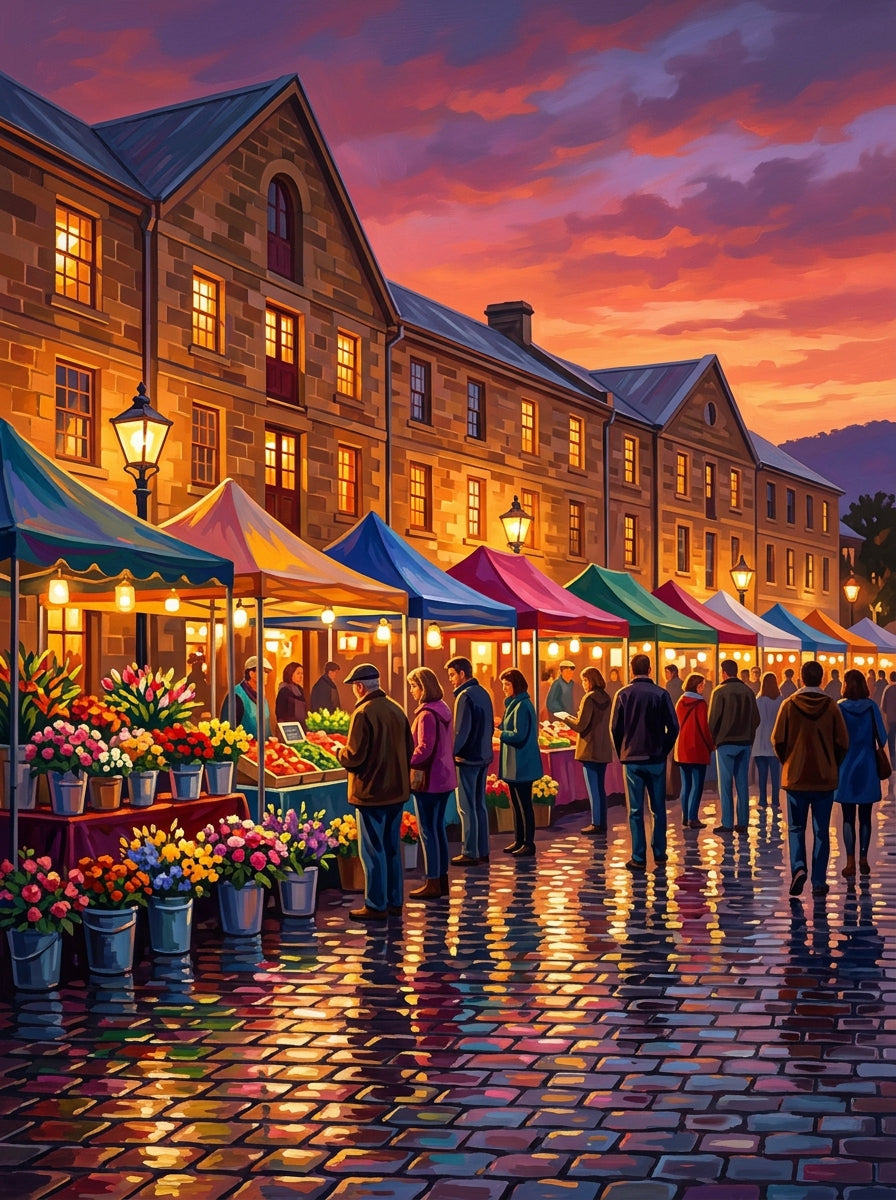Hobart Salamanca Market Clean (150 Color Diamond Painting)