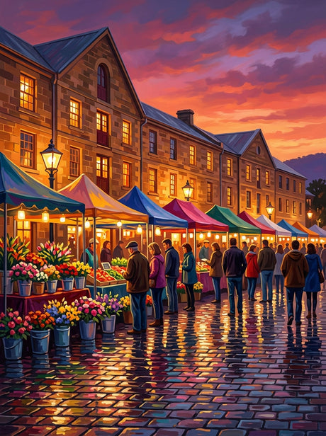 Hobart Salamanca Market Clean (150 Color Diamond Painting) Diamond Painting kit