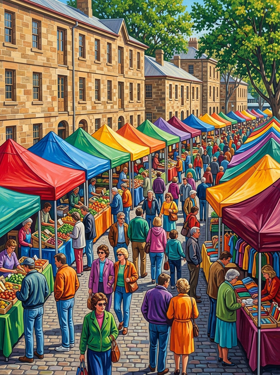 Hobart Salamanca Market Documentary (150 Color Diamond Painting)