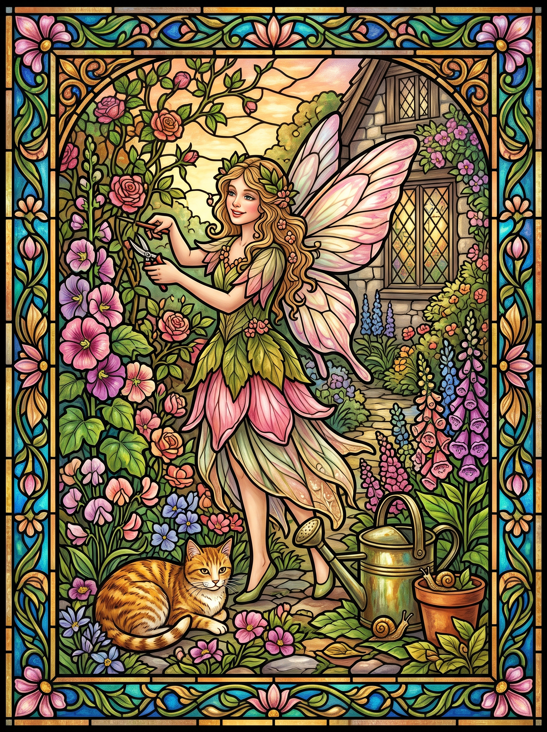 Hollyhock Garden Fairy