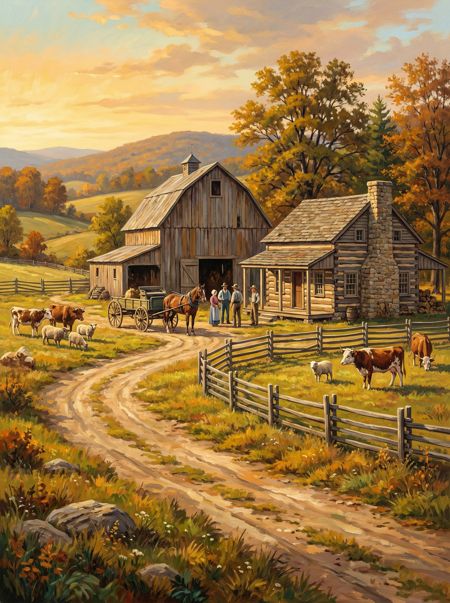 The Old Farm Road (Diamond Painting) Diamond Painting kit