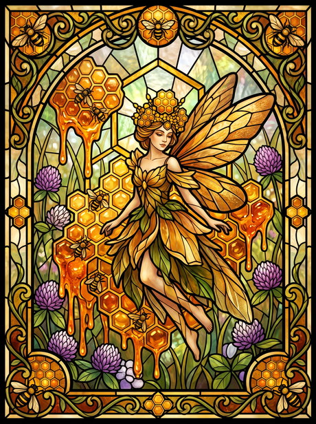 Honeycomb Crown Fairy (150 Color Diamond Painting)
