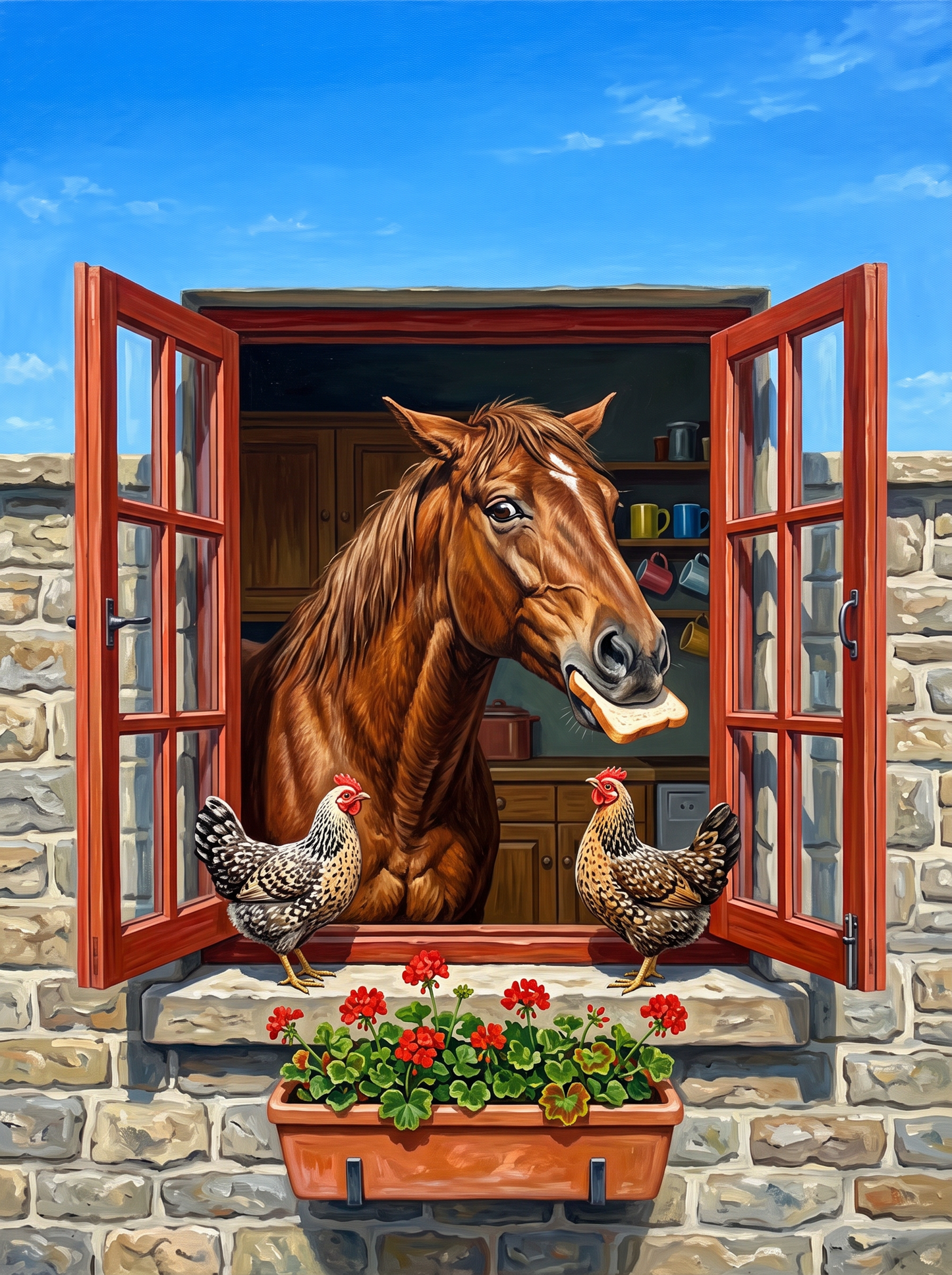 Horse Takes the Bread