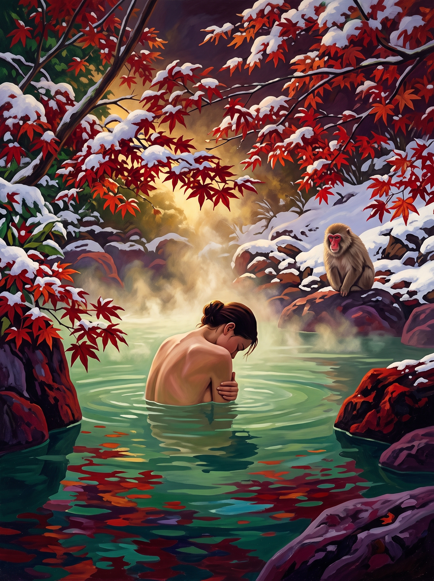 Hot Spring in the Snow