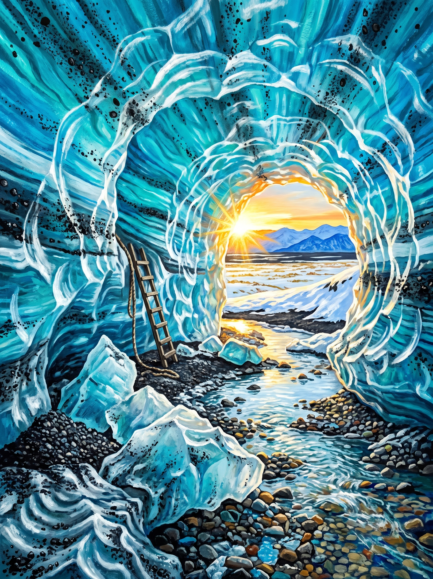 Ice Cave Sunburst