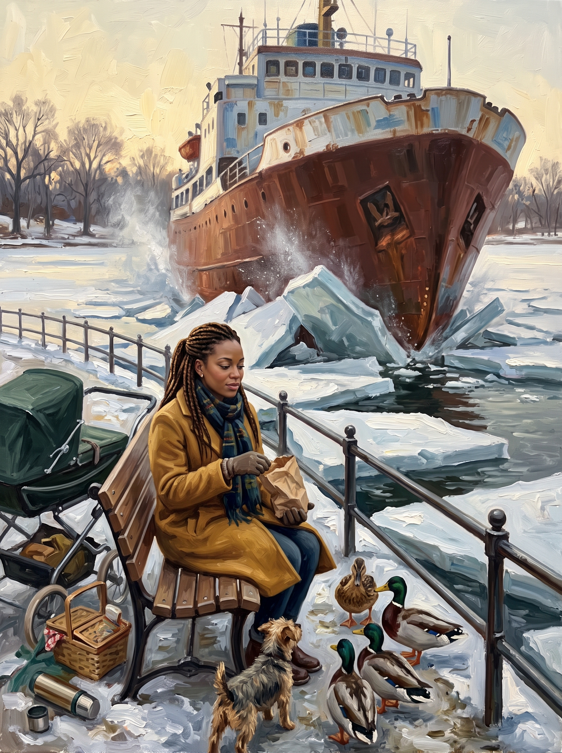 Icebreaker on the Lake