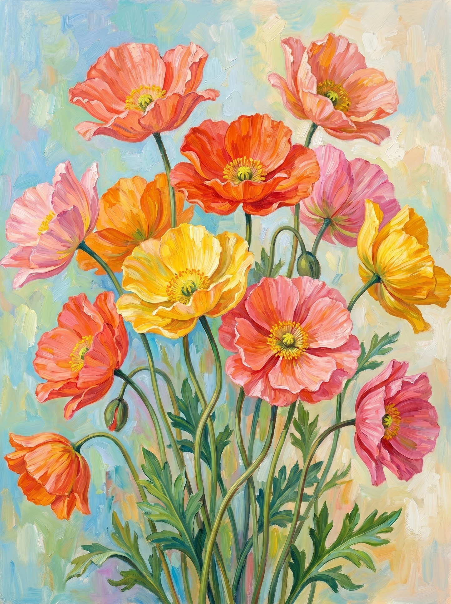 Iceland Poppies Bright (Diamond Painting)