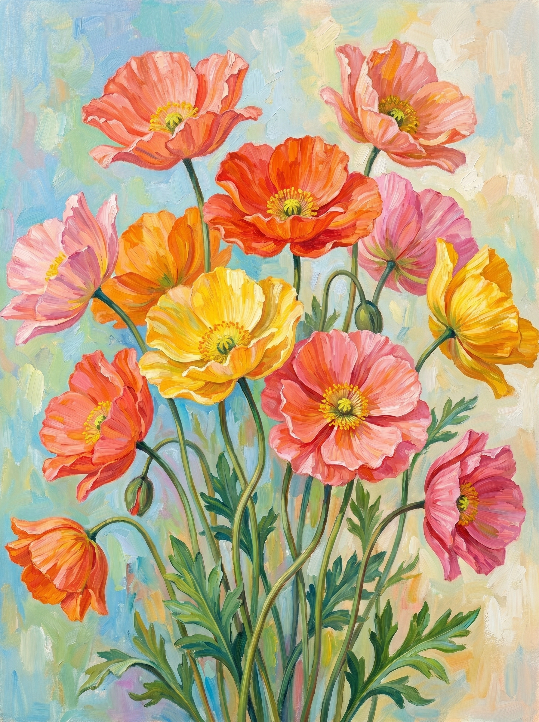 Iceland Poppies Bright (Diamond Painting)