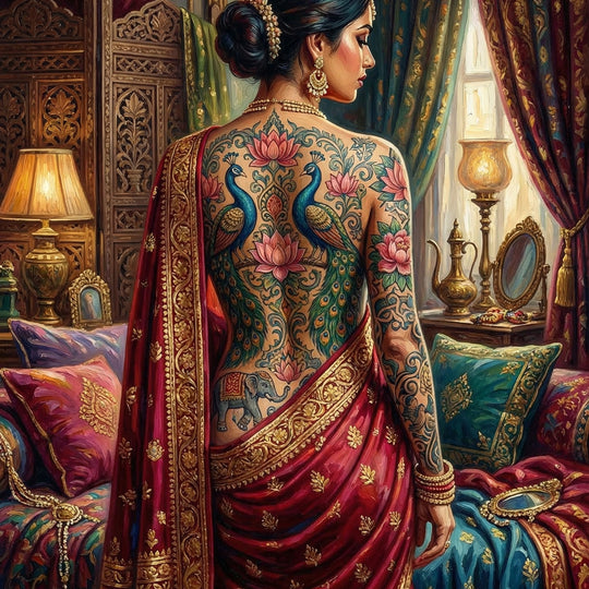 Indian Peacock Tattoo Boudoir