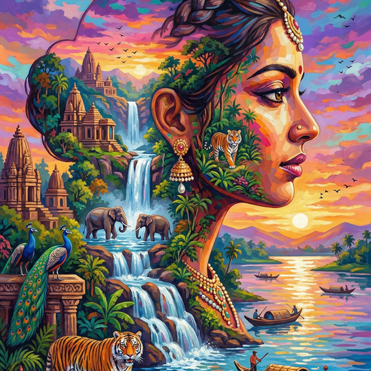 Indian Wildlife Sunset Portrait