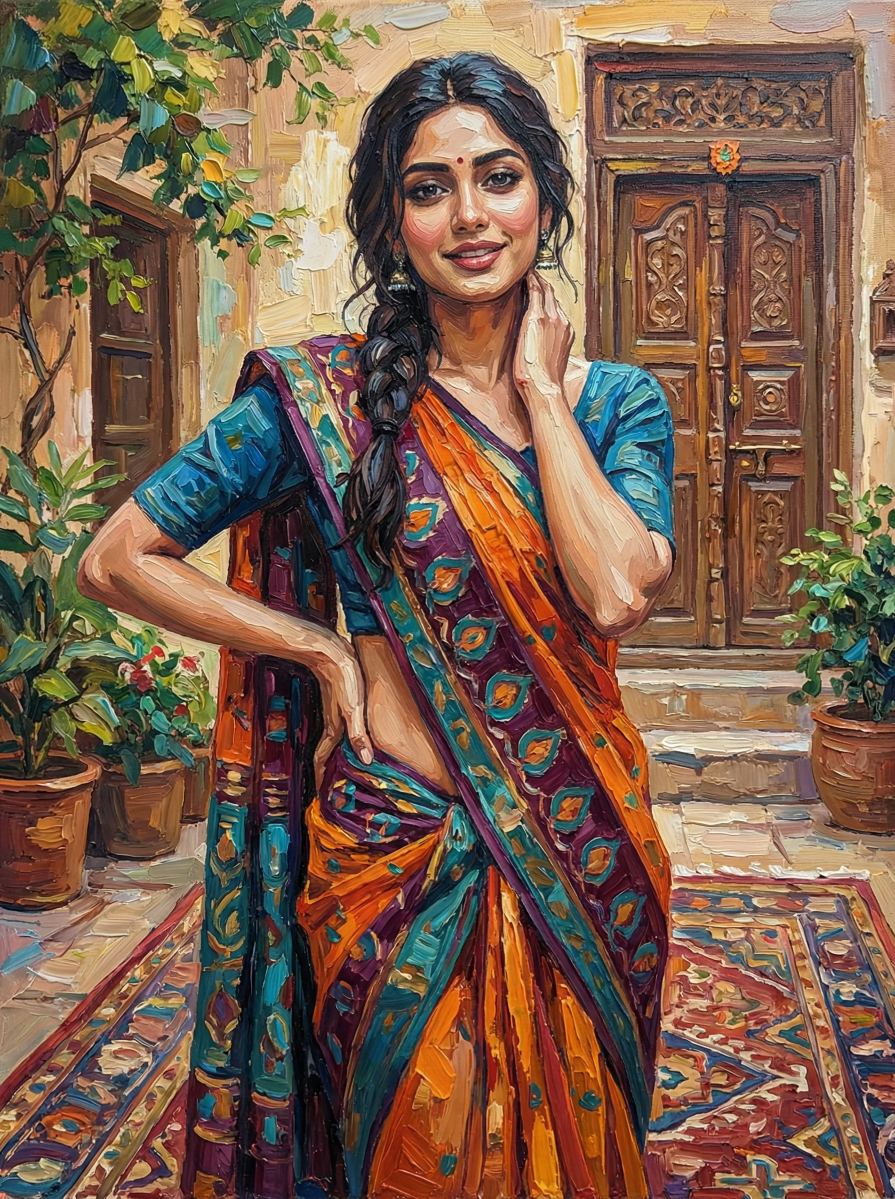 Indian Woman Heritage (100 Color Diamond Painting) Diamond Painting kit