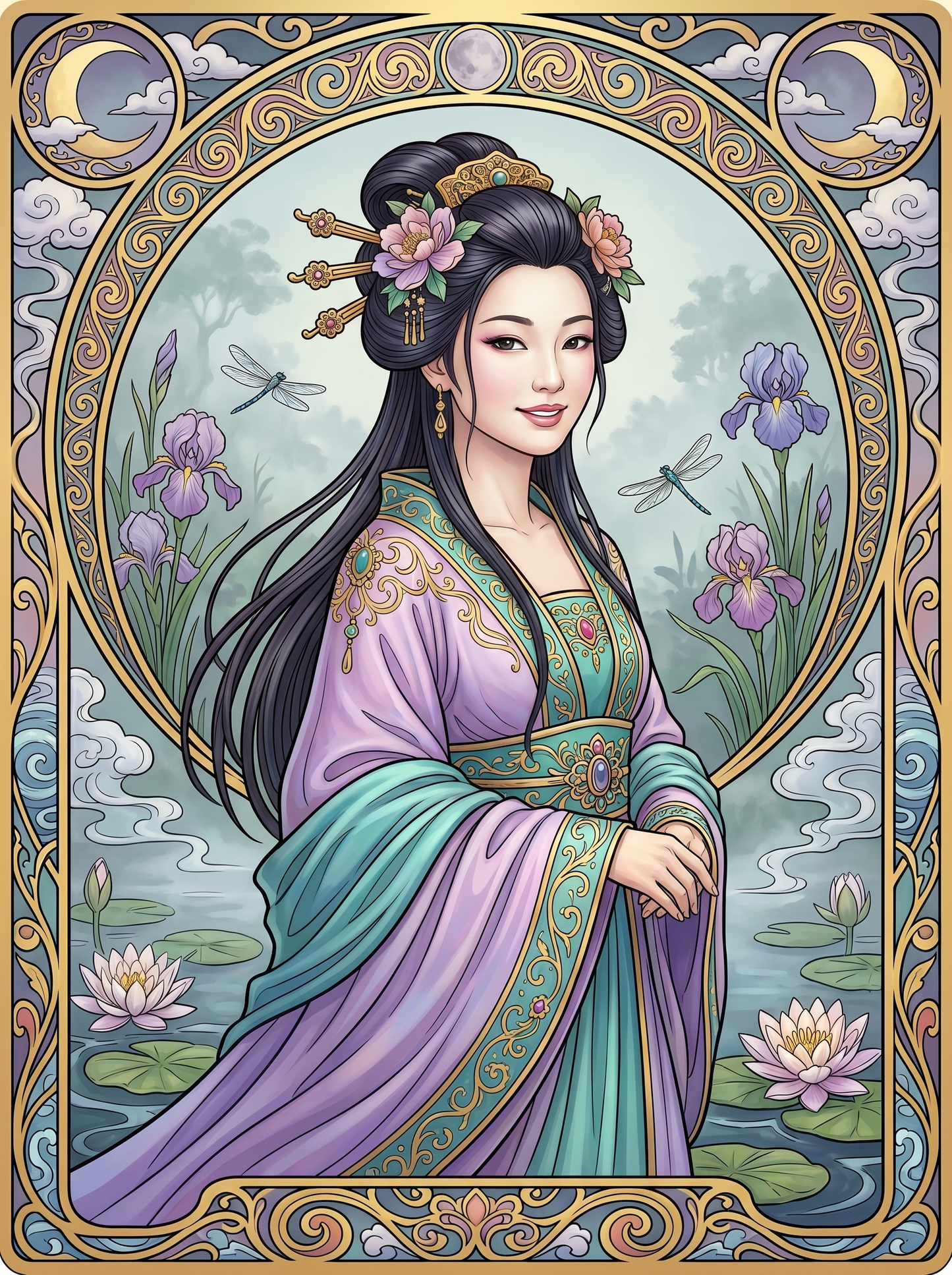 Iris Lotus Kimono Lady (80 Colors)